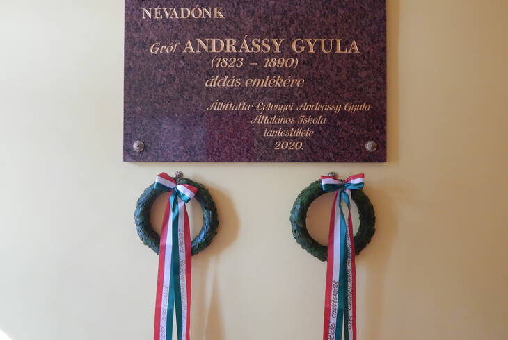 Névadónkra, Andrássy Gyula grófra emlékezünk